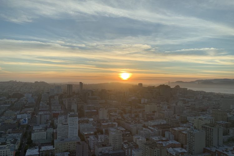 舊金山日落，圖片來源：作者